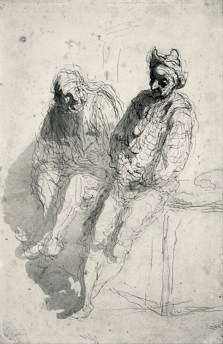  奥诺雷·杜米埃 Honore Daumier ——两个杂技演员